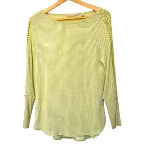 Soft Surroundings Lightweight Knit Sweater Size PS Very Light Green Spring